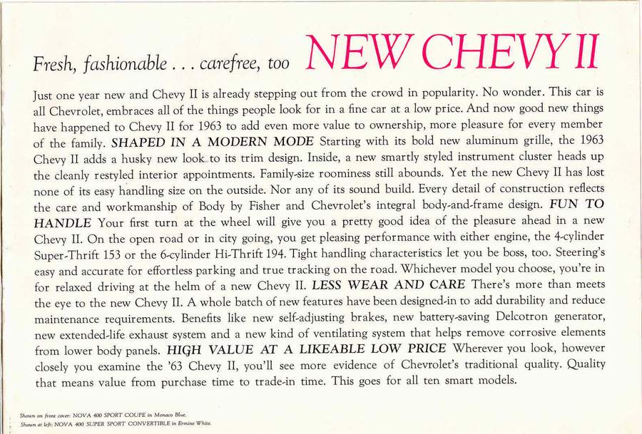 1963 Chevrolet Chevy II Brochure Page 7